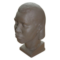 1934 plaster bust of an African American Woman signed Cornish