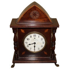 19th century Chelsea clock for E.F. Caldwell N.Y. w/ Paw feet