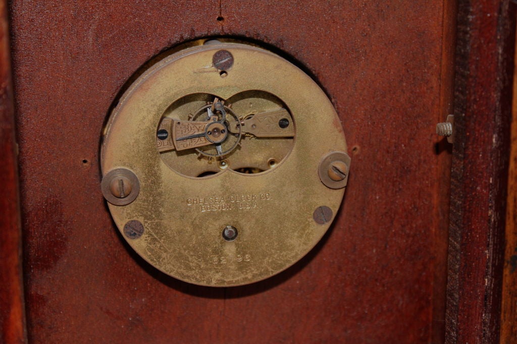 19th century Chelsea clock for E.F. Caldwell N.Y. w/ Paw feet 1
