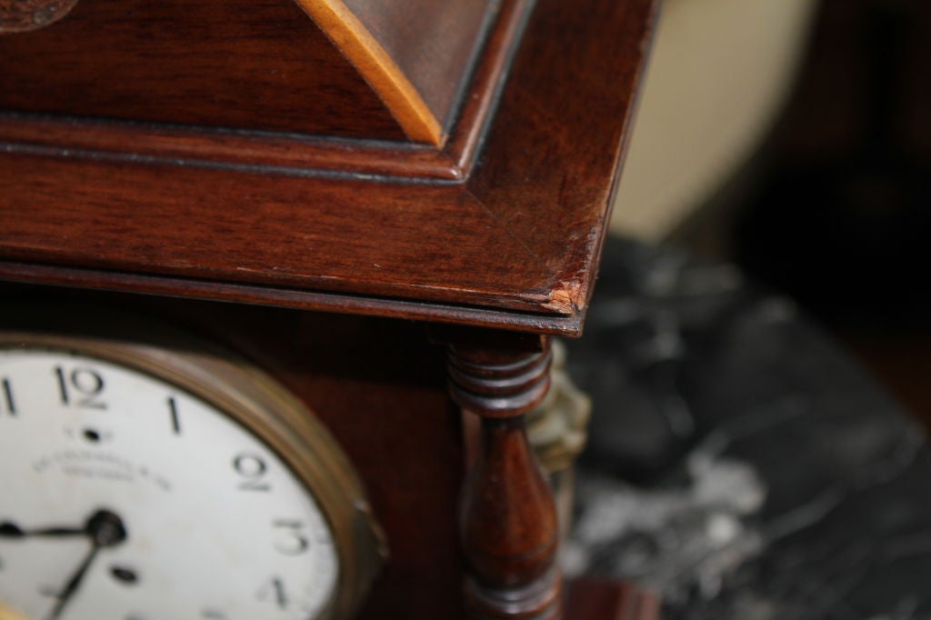 19th century Chelsea clock for E.F. Caldwell N.Y. w/ Paw feet 3