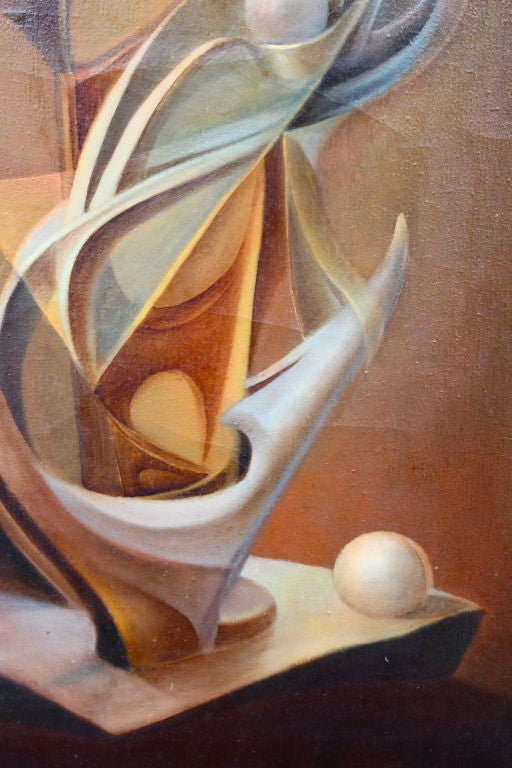 Cubist 1960's oil on canvas by Armando Hernadez (b 1937) 1