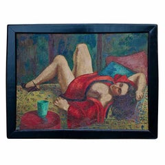 Used 1934 painting by noted American female artist Wally Strautin