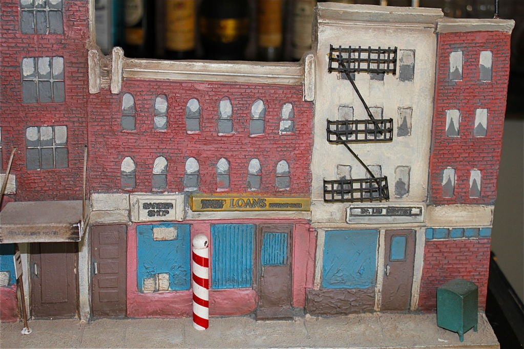 American New York City st scene sculpture By Curtis Jere for Artisan House