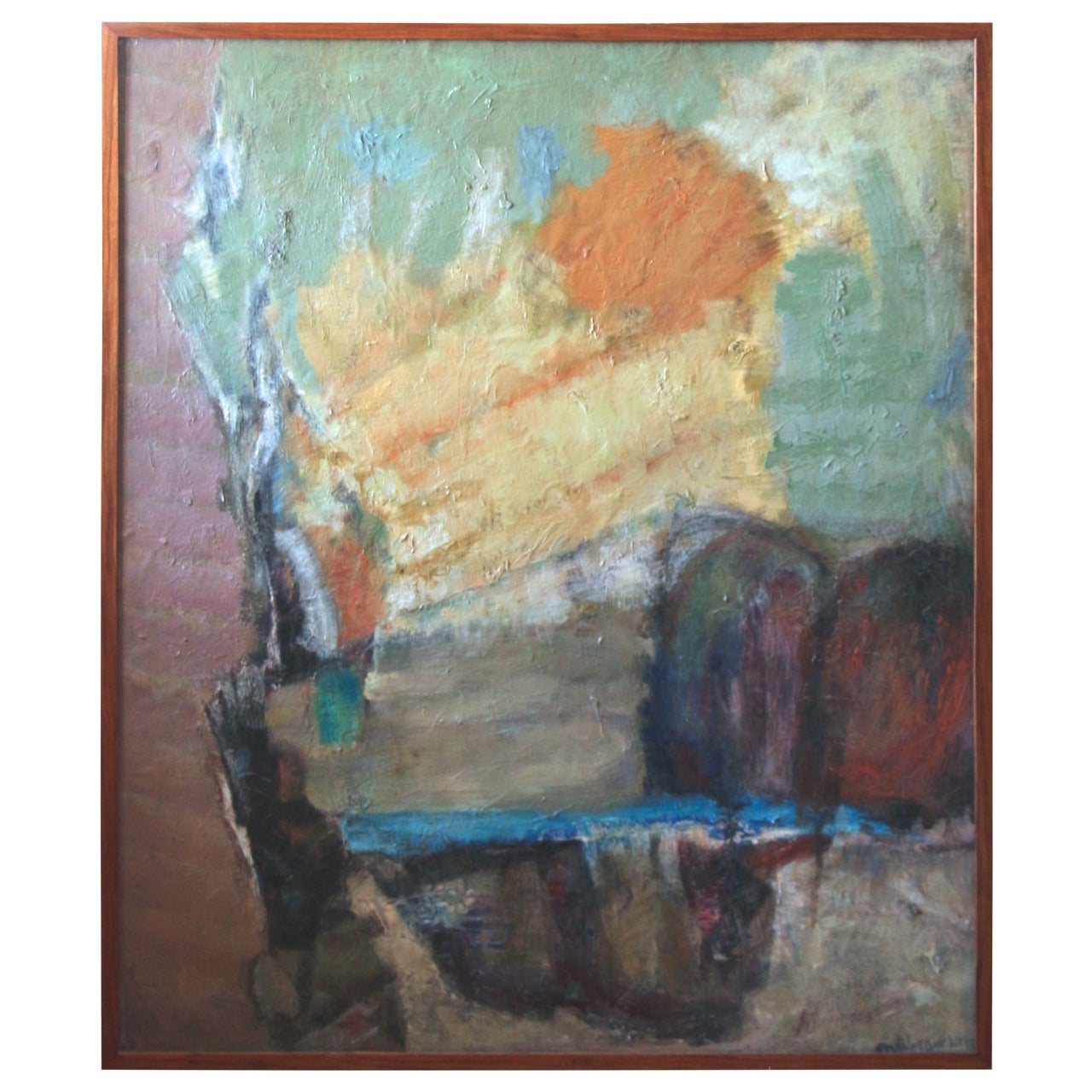 1960s Abstract Painting by Noted Artist Maurice Abramson