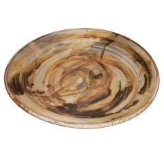 Beautiful terra-cotta hand decorated bowl