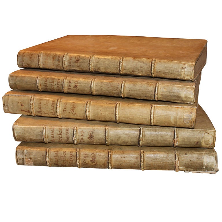 Rare 1624 vellum covered Ecclesiastical Annals by Cesare Baronio