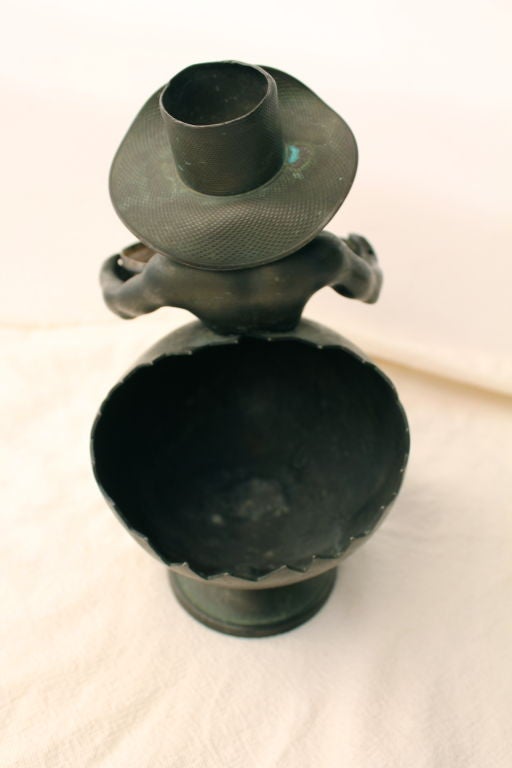 Unusual Black Americana Cigar Ashtray By Wilcox at 1stdibs