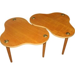 Gilbert Rohde bi-morphic side tables or coffee table