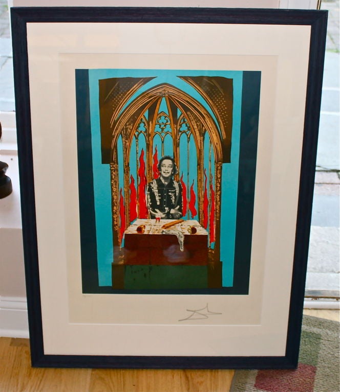 Diese vor etwa 20 Jahren erworbene Dali-Lithographie stammt aus dem Jahr 1978 und trägt den Titel Dali's Inferno. Es ist mit Bleistift signiert 66/250 und Dali. Auf dem Begleitschild steht der damalige Preis von 1250::00 $. Diese Lithographie ist