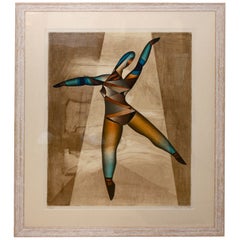 Vintage Neal Doty Serigraph Print "Dancer" Signed and Numbered