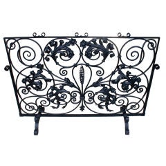Vintage Ornate High Quality Period Art Deco Iron Fire Screen
