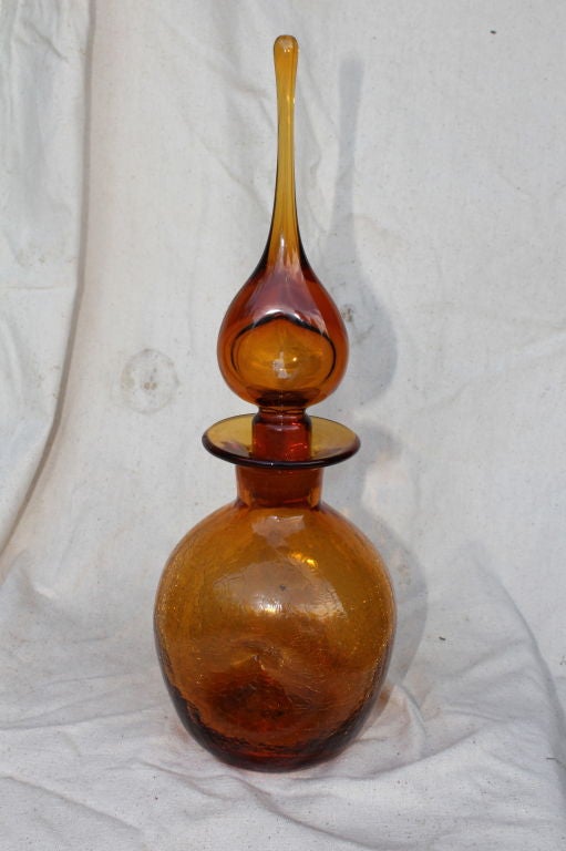 American Crackle finish vase with nice stopper