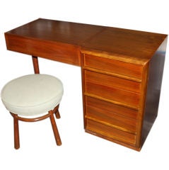 Retro T.H. Robsjohn-Gibbings Vanity or Desk with original stool