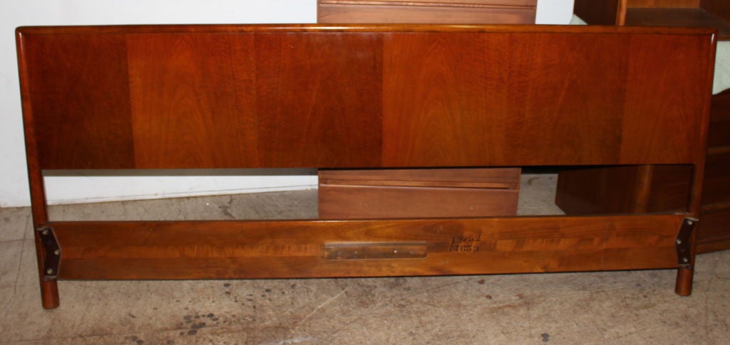King size headboard by T.H. Robsjohn-Gibbings for Widdicomb