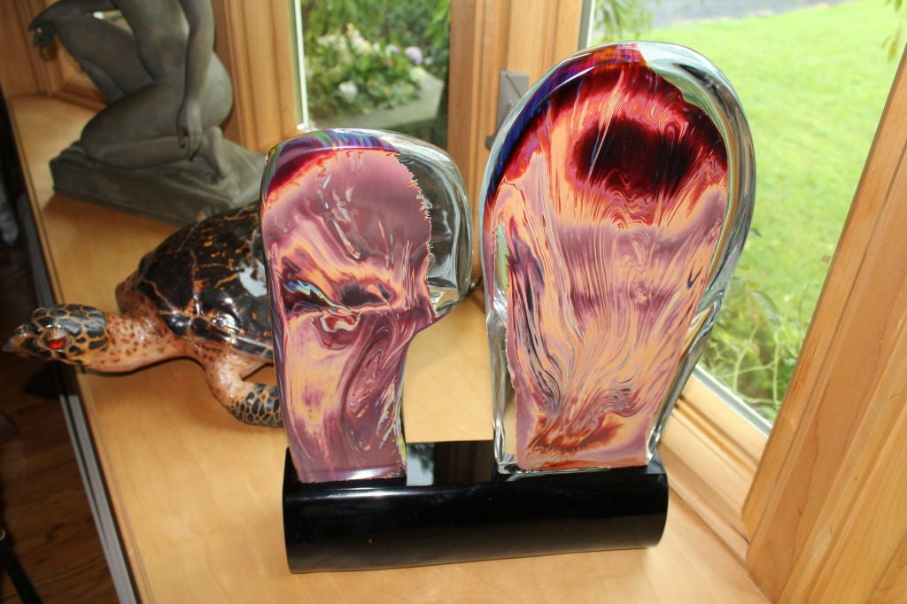 Dino Rosin large glass sculpture of a couple 3