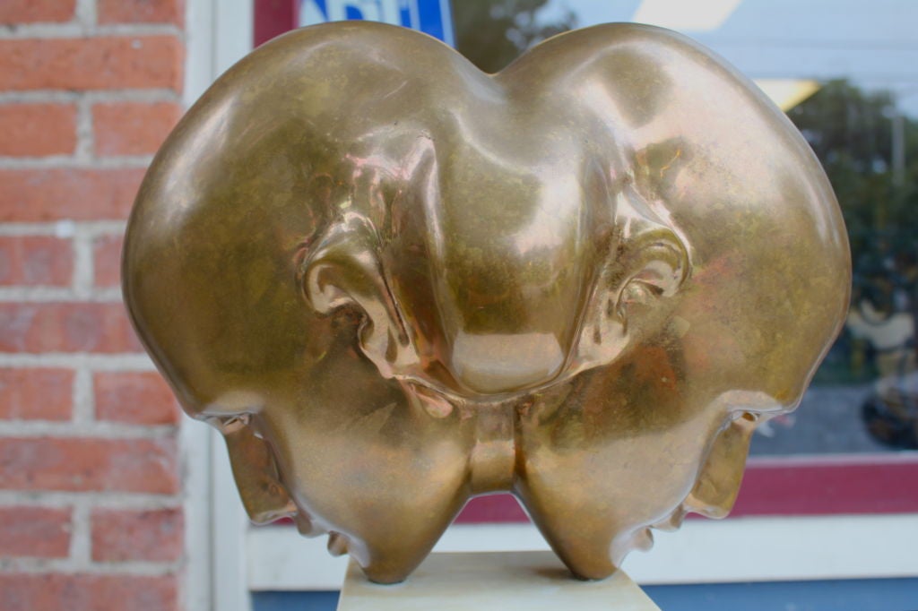 Abstract bronze by Danish artist Jens Flemming Sorensen (b1933) 1