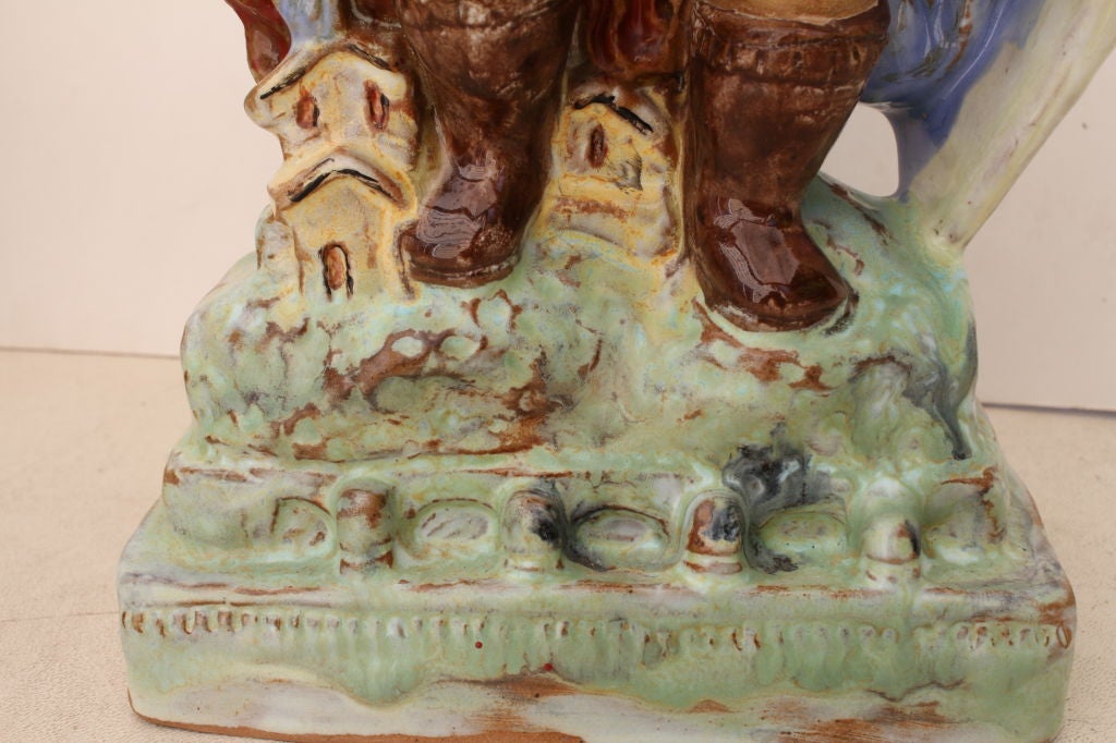 Smaltato Figura in terracotta secessionista austriaca firmata in vendita