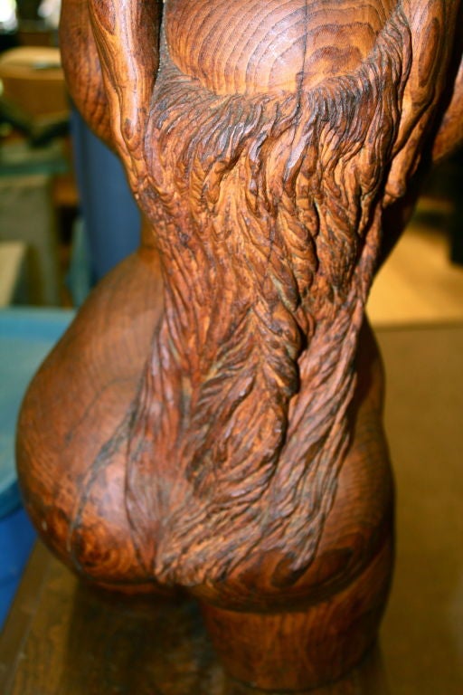 Great wood carving of a nude female by Canadian Ivan Fainmel 1
