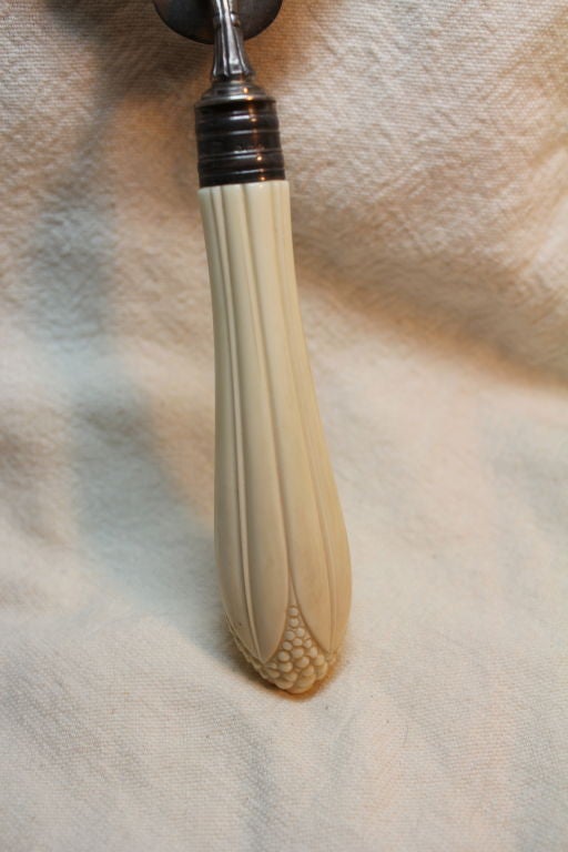 1907 presentation trowel in sterling silver with bone handle In Good Condition In Palm Springs, CA