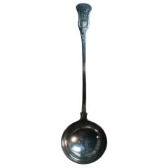 1832 Scottish sterling silver ladle with crowing rooster