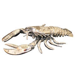 Electroplated silver-plate or nickel Lobster