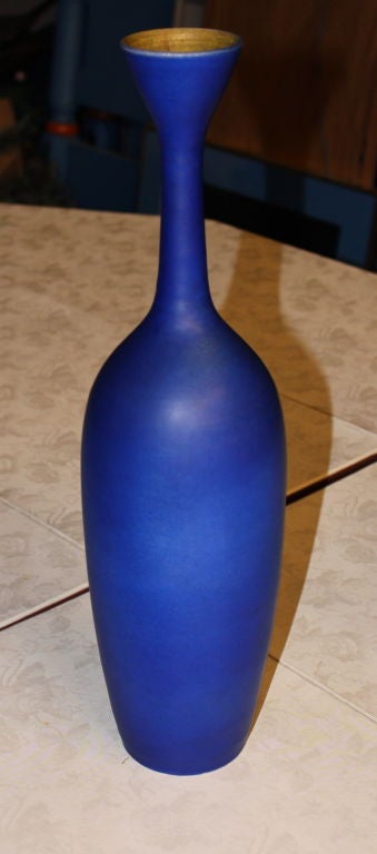 Stunning Deep blue Studio Madoura pottery vase