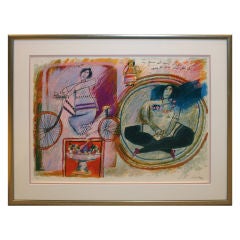 Lithograph proof by noted French/Israeli artist Theo Tobiasse