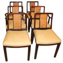 6 matching Edward Wormley for Dunbar cane back dining chairs