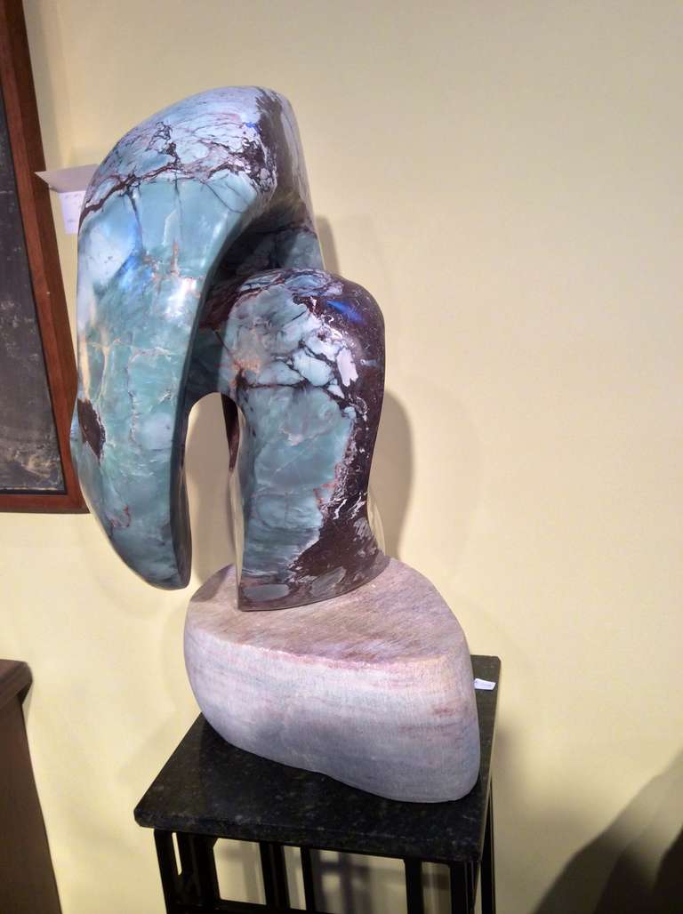 Large Abstract Unusual Colored Marble Sculpture 2