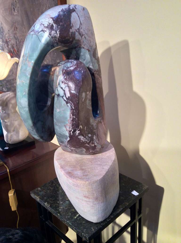 Large Abstract Unusual Colored Marble Sculpture 3
