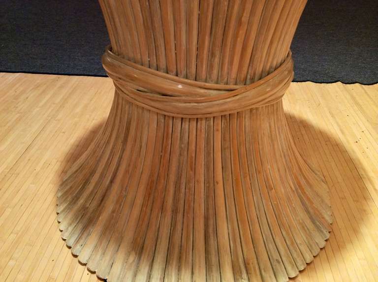 Glass Sheaf of Wheat Table in the Manner of McQuire