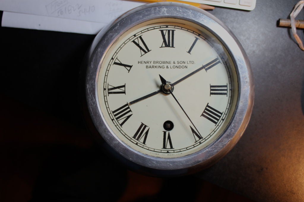 Vintage Henry Browne & Son, English Submarine clock