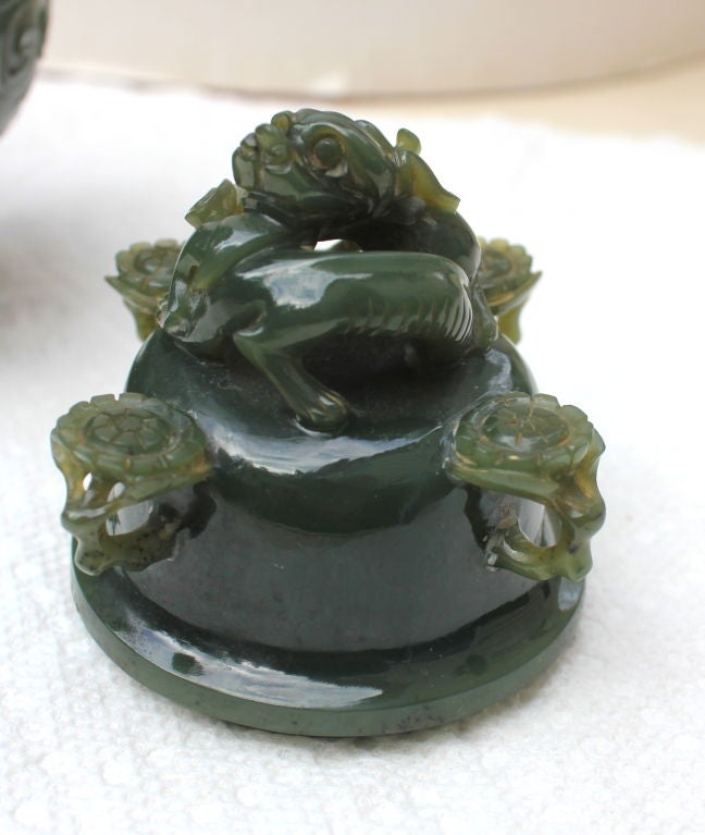 Early 20th century carved jade censor 2