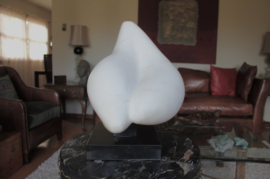 Abstract White Marble Sculpture 1