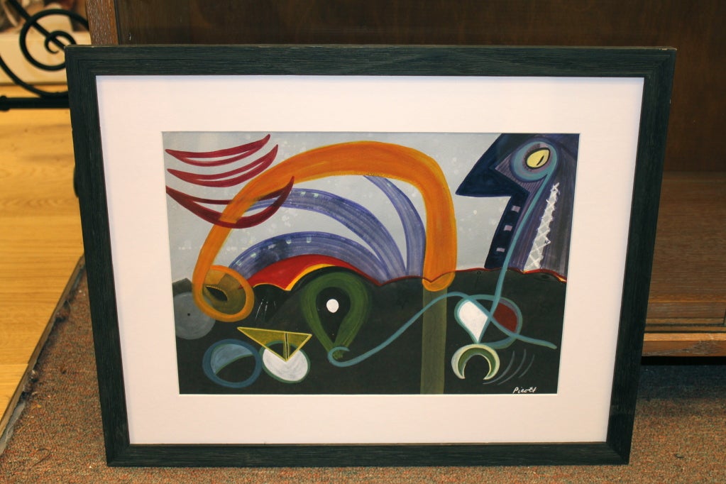 A vibrant mixed media on paper by the noted artist Rupert Picott. It is signed Picott.