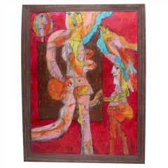 Norman Laliberte Mixed-Media Abstract, 1974 10