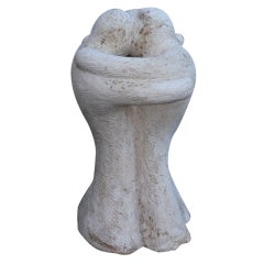 Nice plaster sculpture of a family hugging