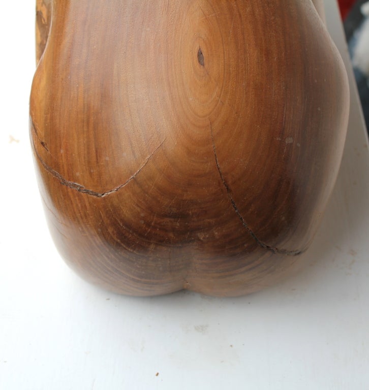 Large nude hand carved wood sculpture 1