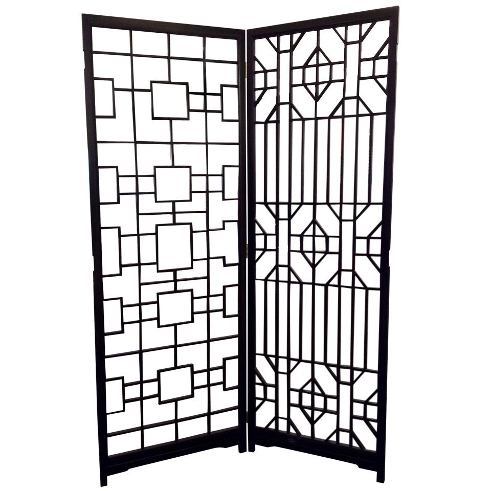 Geometric Asian Style Room Divider