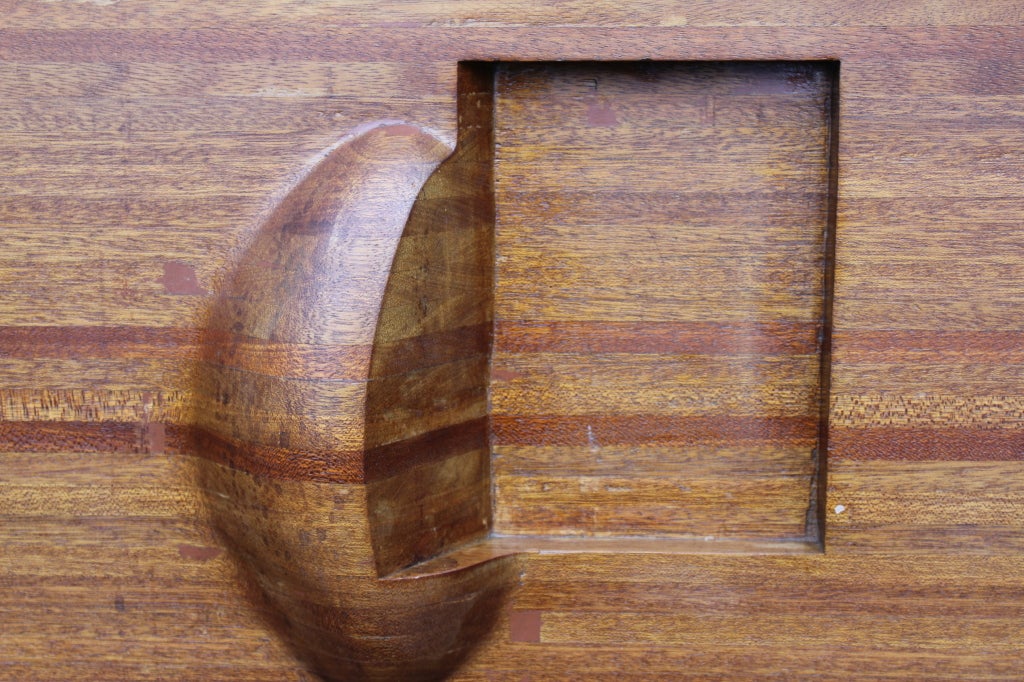 Mid-Century Modern Elegant Abstract Carved Laminated Wood Wall Sculpture