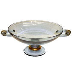 Very Large seguso bowl / centerpiece with handles