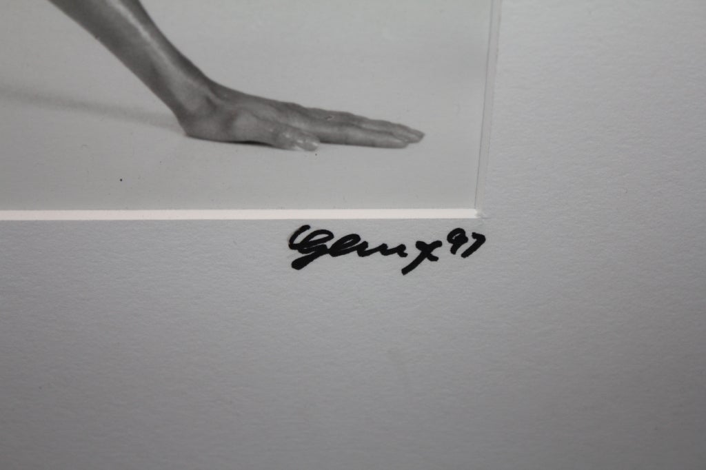 Signed and Inscribed Silver Gelatin Photograph of a Nude In Good Condition In Palm Springs, CA