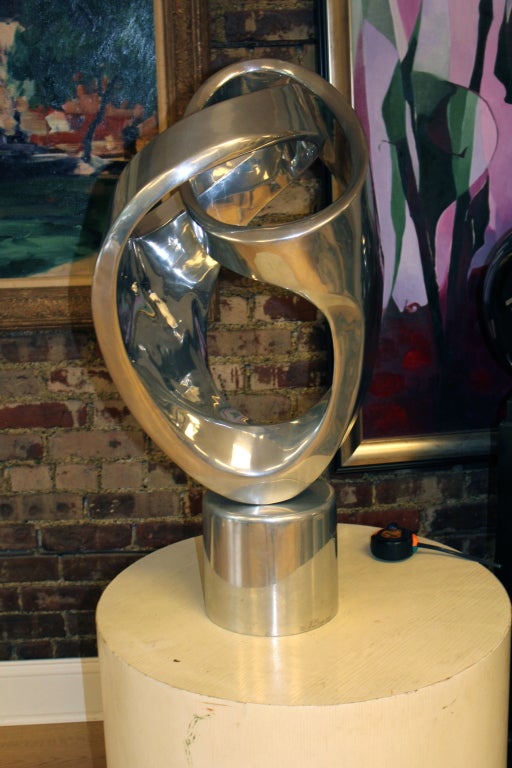 American Bill Keating aluminum abstract sculpture Renewal