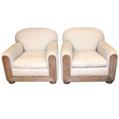 Pair of period art deco armchairs