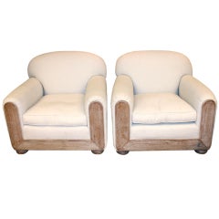 Vintage Pair of period art deco armchairs