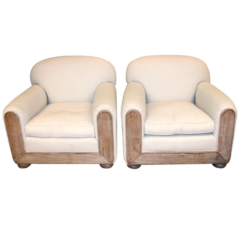 Pair of period art deco armchairs