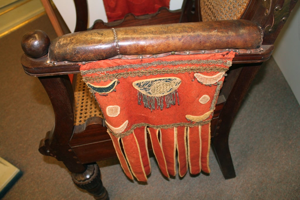 Bronze inlaid 19th century Anglo-African Throne 3