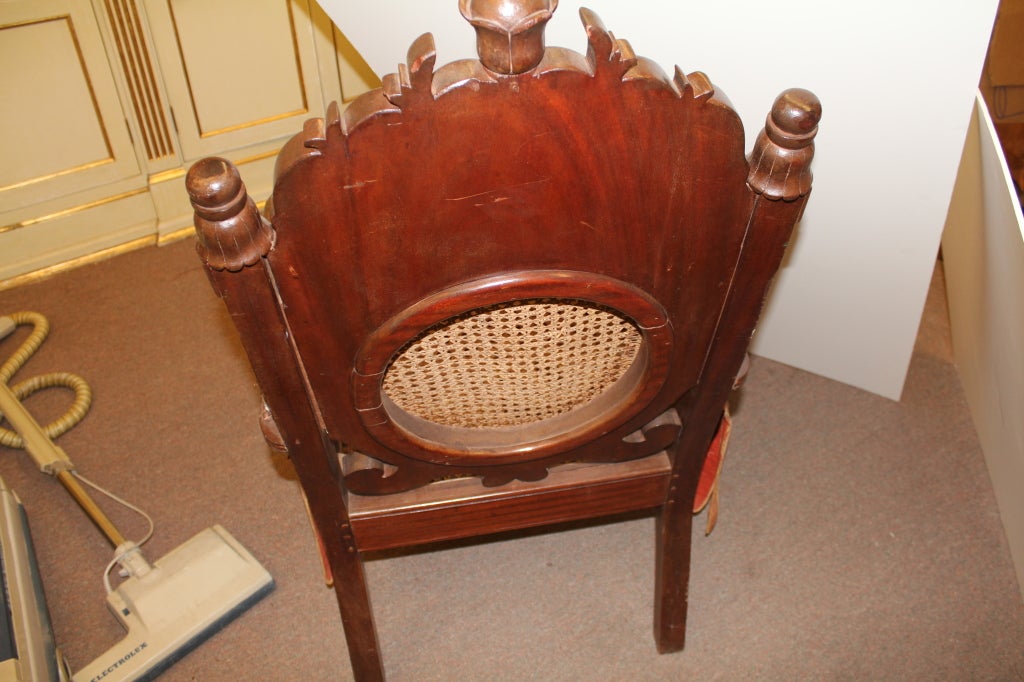 Bronze inlaid 19th century Anglo-African Throne 4