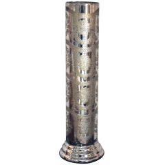 Antique Mercury  Glass Cylinder Vase