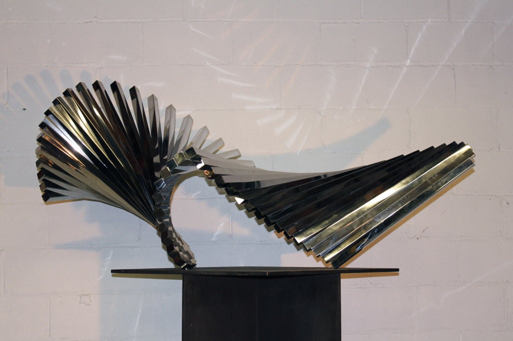 Large 3d Stainless Sculpture By David Lee Brown 1973